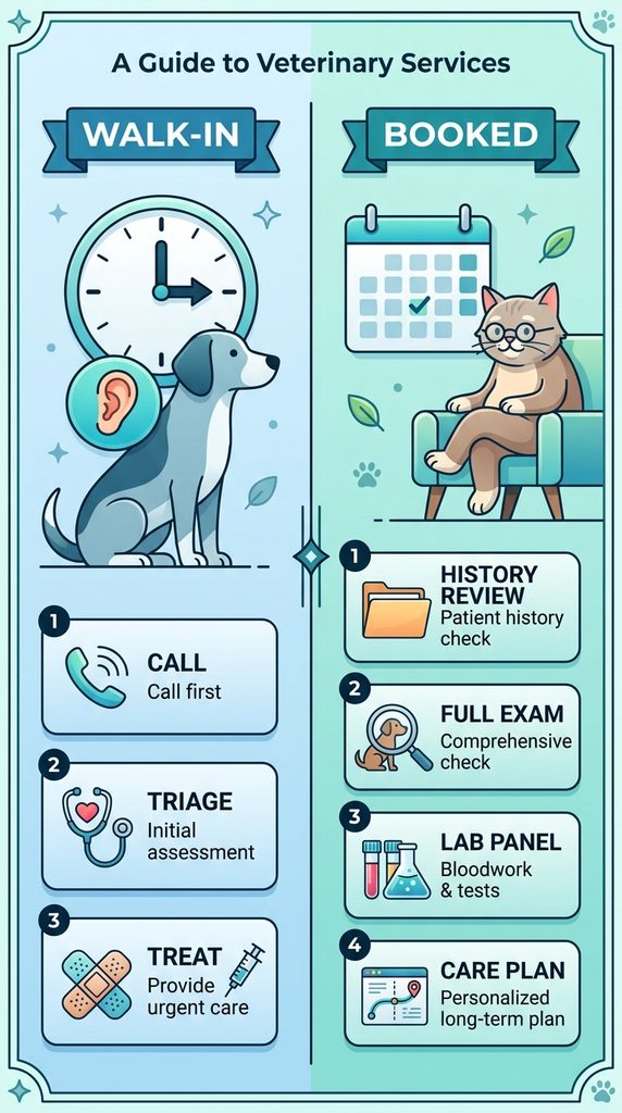 Walk In Vet Clinic Near Me vs Scheduled Appointment: When Each Option Makes Sense